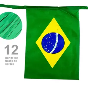 BANDEIROLA BRASIL 24X21CM COM 5 METROS  - VALE IMPOR