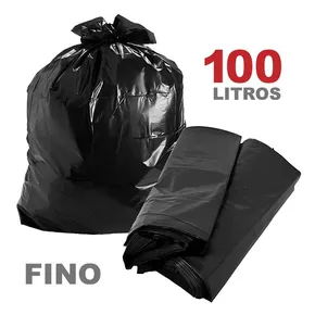 SACO PARA LIXO 90X50CM 0,6 ESP. 100 LITROS FINO COM 100 UNIDADES - SHANGRILA