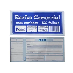 RECIBO COMERCIAL COM CANHOTO 100 FOLHAS - TAMOIO