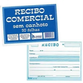 RECIBO COMERCIAL SEM CANHOTO 50 FOLHAS  - TAMOIO
