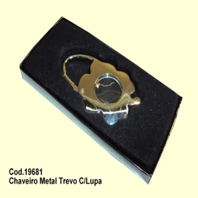 CHAVEIRO METAL TREVO C/LUPA  FORBESS